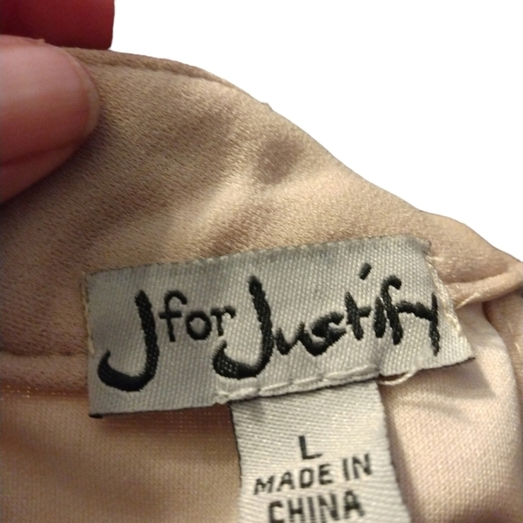 Halter Jumper Wide Leg J for Justify Beige Reptile Print Bottom Tie Belt L - Picture 4 of 11